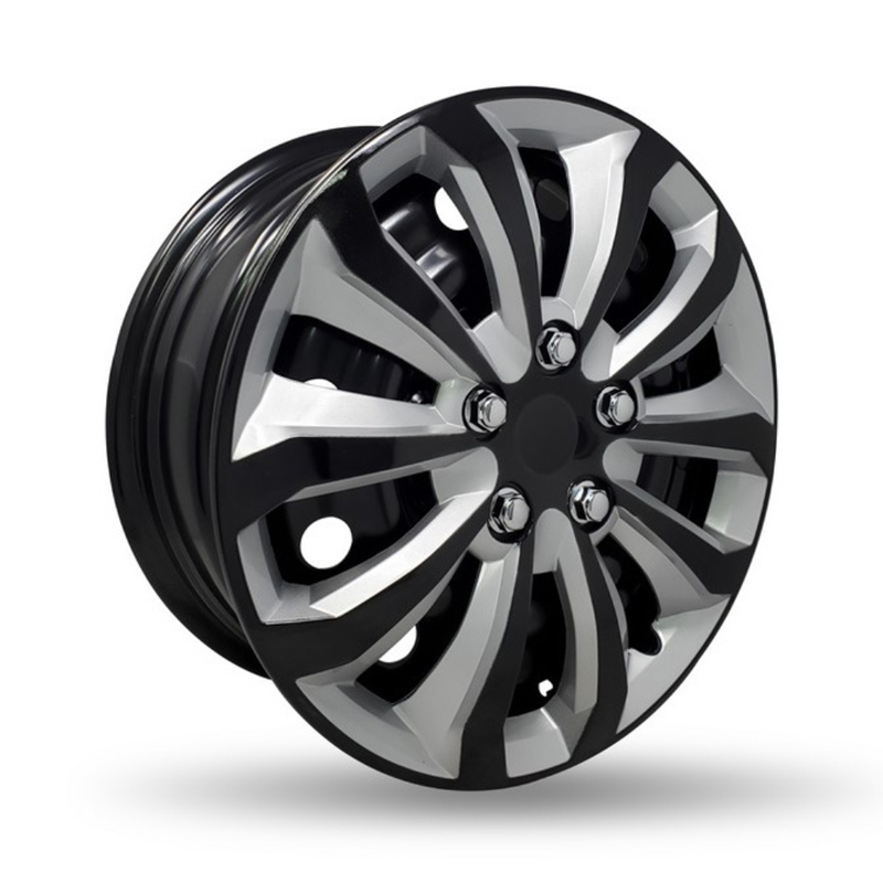 Image Ensemble d'enjoliveurs 14'' Noir et Argent